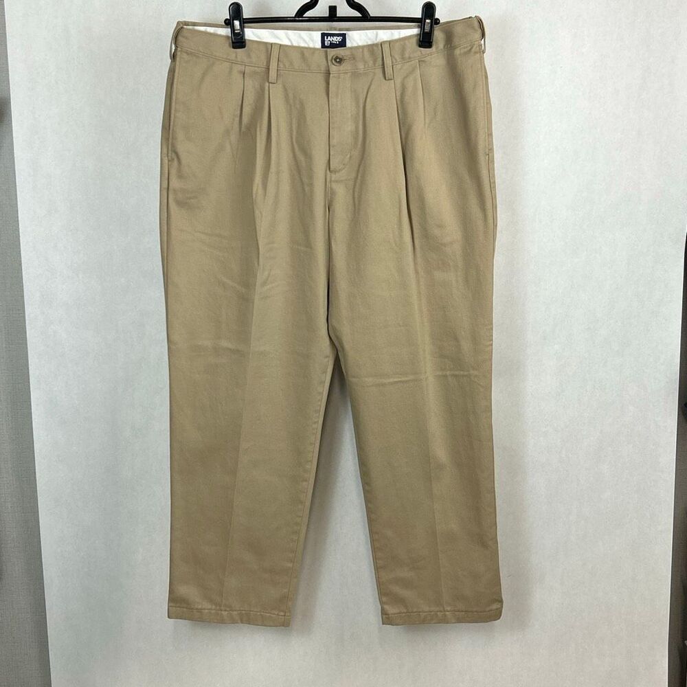 Lands End Mens Chinos Khakis Pants Traditional Fit Sz 40 Stretch Tab Waist 40x29 - Picture 1 of 11